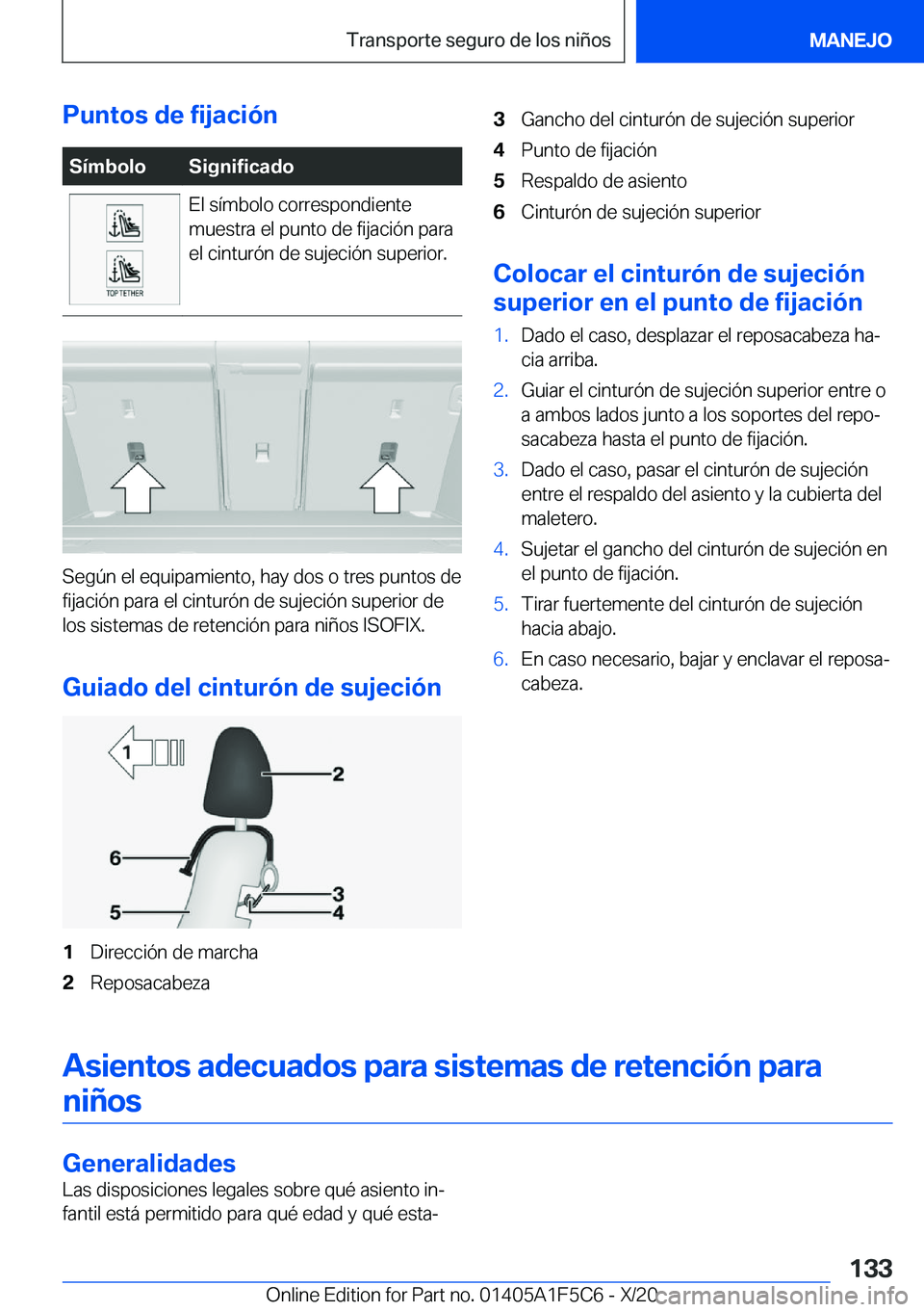 BMW X4 M 2021  Manuales de Empleo (in Spanish) �P�u�n�t�o�s��d�e��f�i�j�a�c�i�