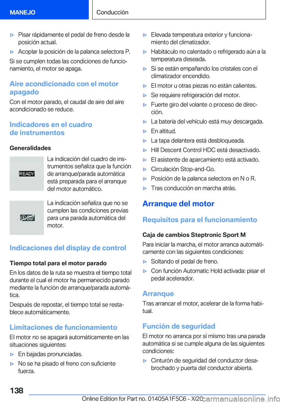 BMW X4 M 2021  Manuales de Empleo (in Spanish) x�P�i�s�a�r��r�