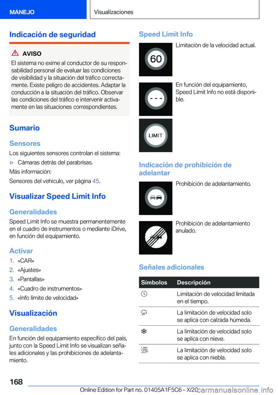 BMW X4 M 2021  Manuales de Empleo (in Spanish) �I�n�d�i�c�a�c�i�