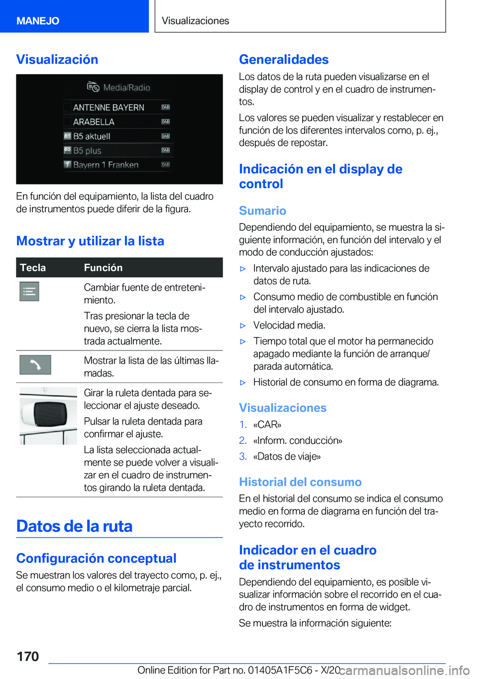 BMW X4 M 2021  Manuales de Empleo (in Spanish) �V�i�s�u�a�l�i�z�a�c�i�