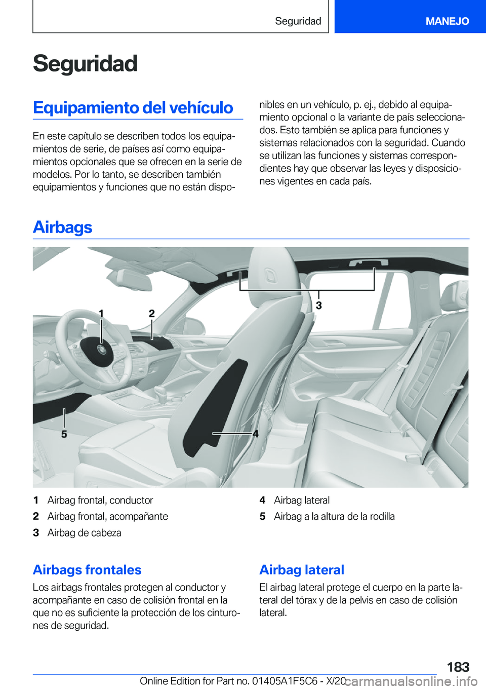 BMW X4 M 2021  Manuales de Empleo (in Spanish) �S�e�g�u�r�i�d�a�d�E�q�u�i�p�a�m�i�e�n�t�o��d�e�l��v�e�h�