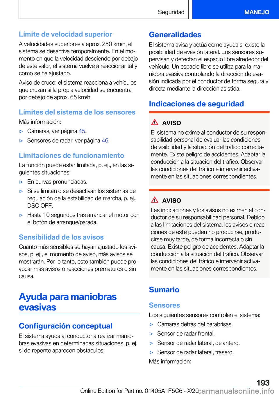 BMW X4 M 2021  Manuales de Empleo (in Spanish) �L�