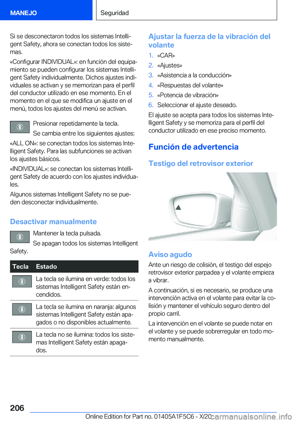 BMW X4 M 2021  Manuales de Empleo (in Spanish) �S�i��s�e��d�e�s�c�o�n�e�c�t�a�r�o�n��t�o�d�o�s��l�o�s��s�i�s�t�e�m�a�s��I�n�t�e�l�l�iª
�g�e�n�t��S�a�f�e�t�y�,��a�h�o�r�a��s�e��c�o�n�e�c�t�a�n��t�o�d�o�s��l�o�s��s�i�s�t�eª
�m�a�s�.