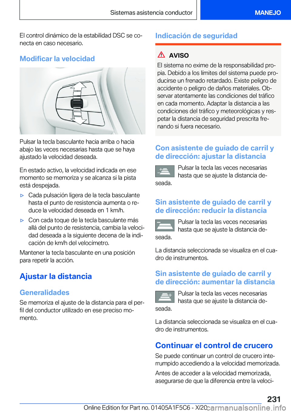 BMW X4 M 2021  Manuales de Empleo (in Spanish) �E�l��c�o�n�t�r�o�l��d�i�n�
