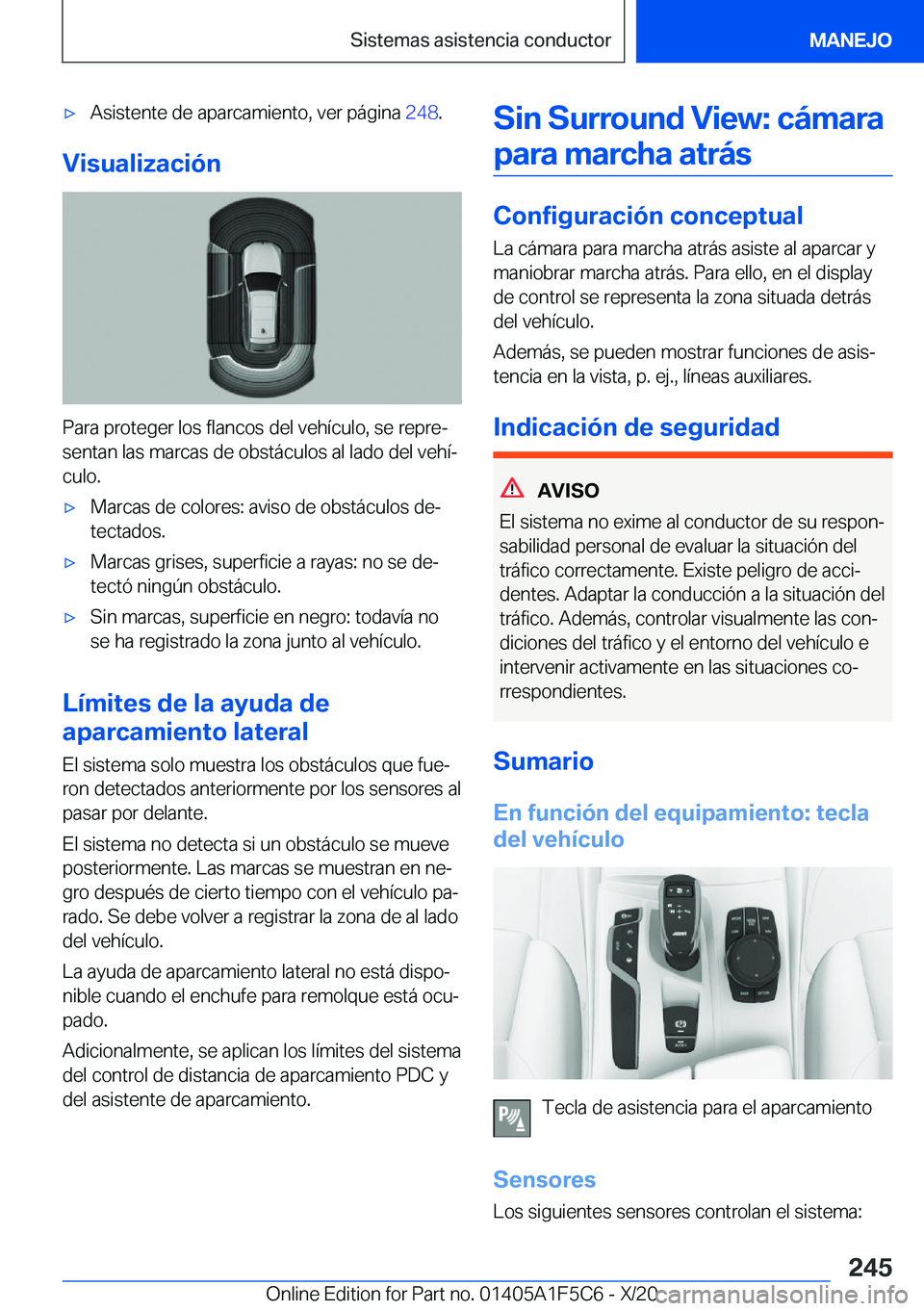 BMW X4 M 2021  Manuales de Empleo (in Spanish) x�A�s�i�s�t�e�n�t�e��d�e��a�p�a�r�c�a�m�i�e�n�t�o�,��v�e�r��p�