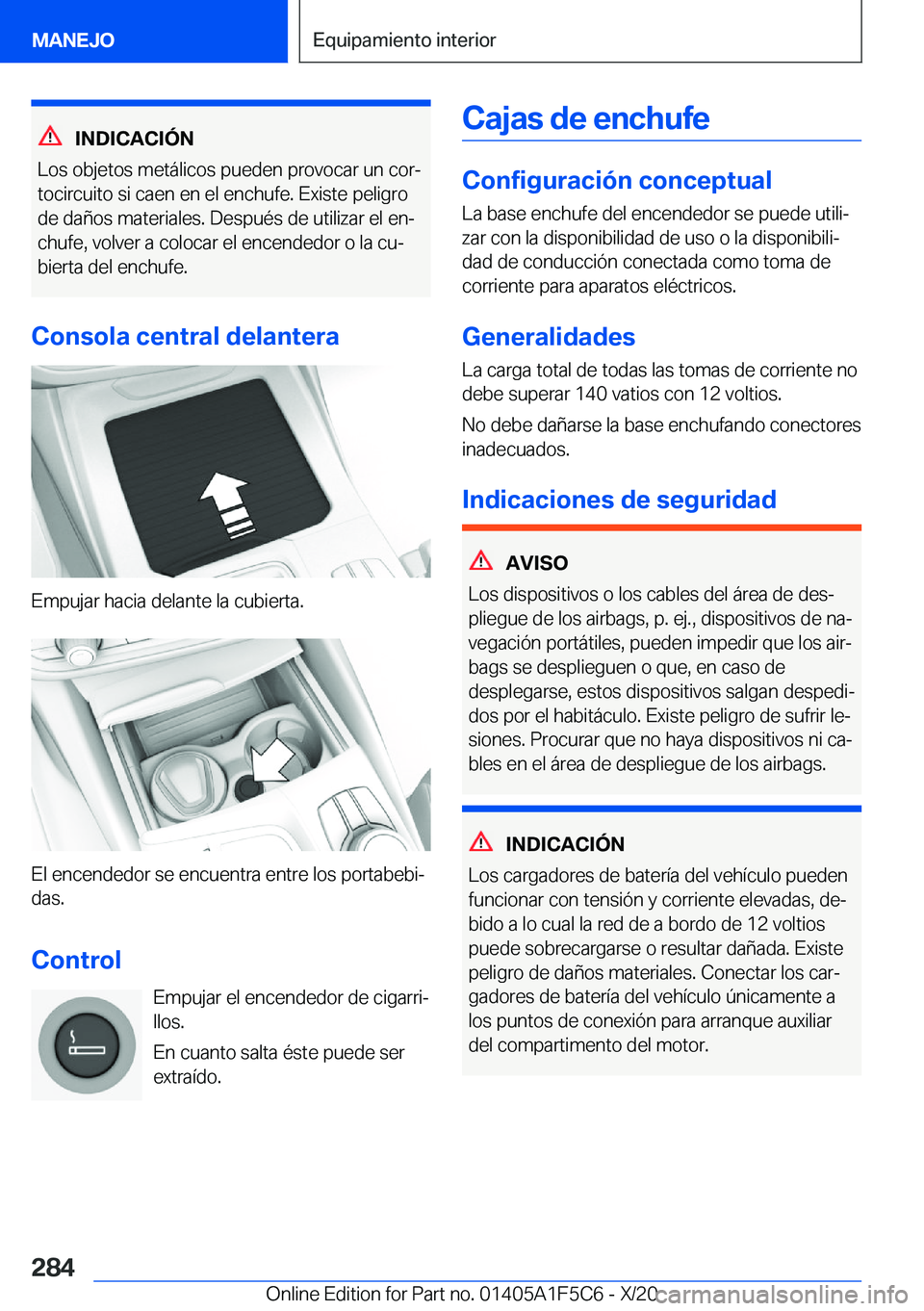 BMW X4 M 2021  Manuales de Empleo (in Spanish) �I�N�D�I�C�A�C�I�