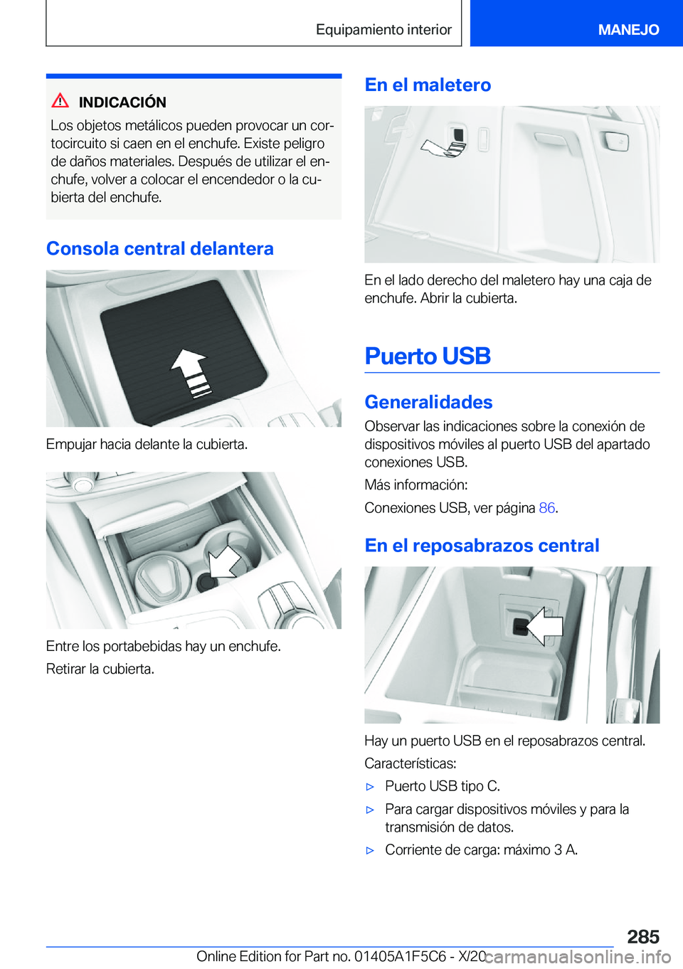 BMW X4 M 2021  Manuales de Empleo (in Spanish) �I�N�D�I�C�A�C�I�