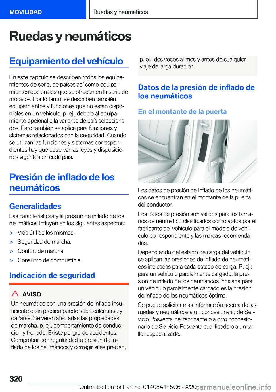 BMW X4 M 2021  Manuales de Empleo (in Spanish) �R�u�e�d�a�s��y��n�e�u�m�