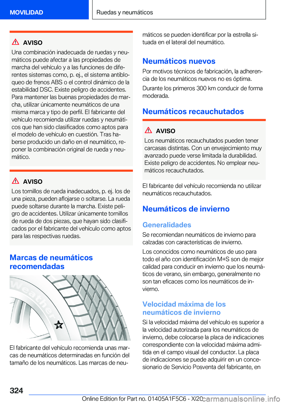 BMW X4 M 2021  Manuales de Empleo (in Spanish) �A�V�I�S�O
�U�n�a��c�o�m�b�i�n�a�c�i�