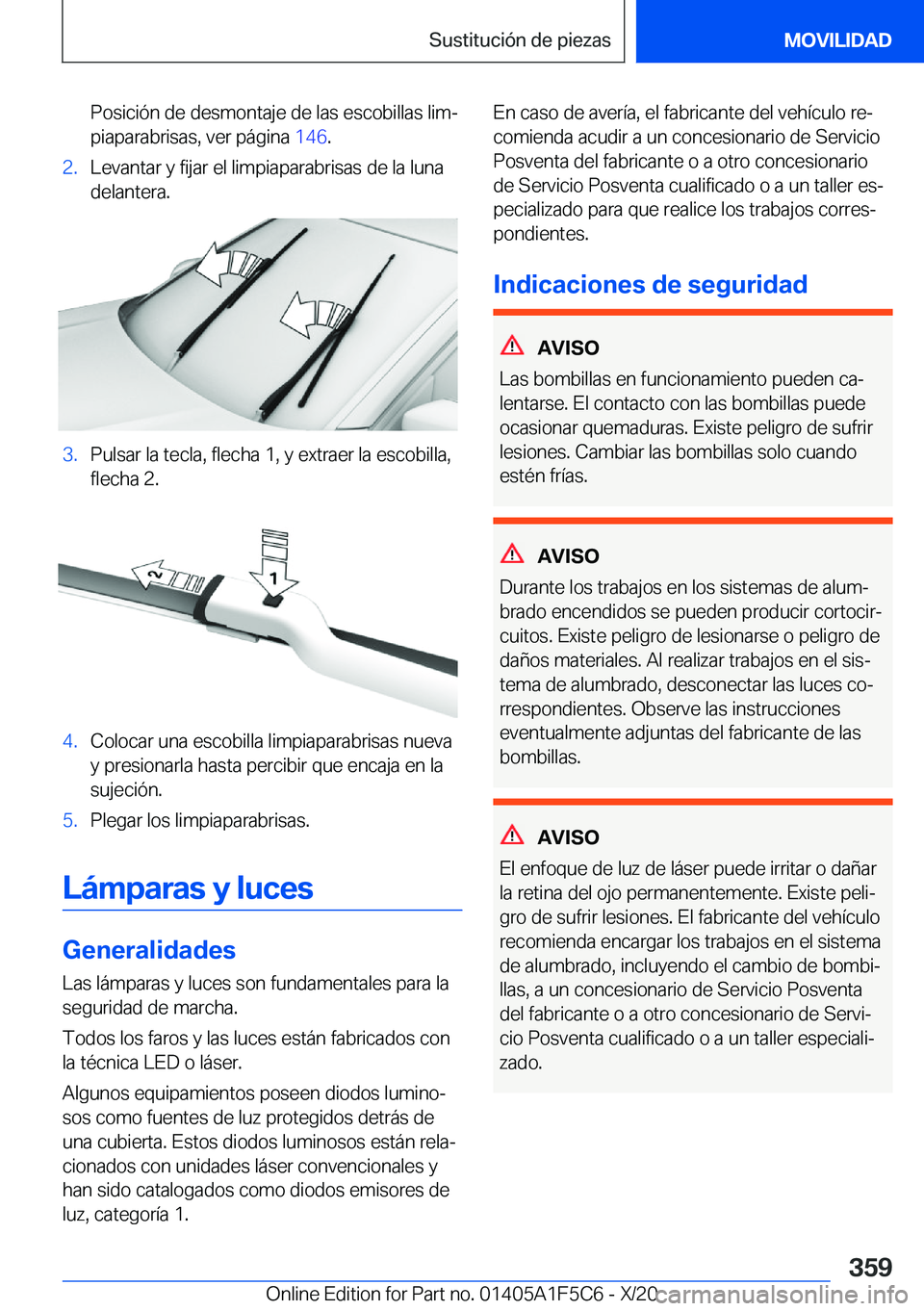 BMW X4 M 2021  Manuales de Empleo (in Spanish) �P�o�s�i�c�i�