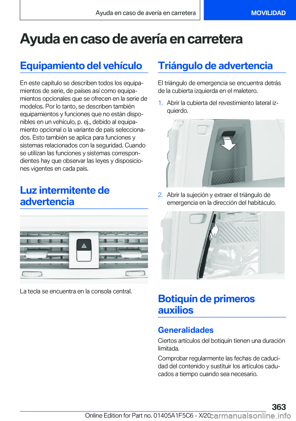BMW X4 M 2021  Manuales de Empleo (in Spanish) �A�y�u�d�a��e�n��c�a�s�o��d�e��a�v�e�r�