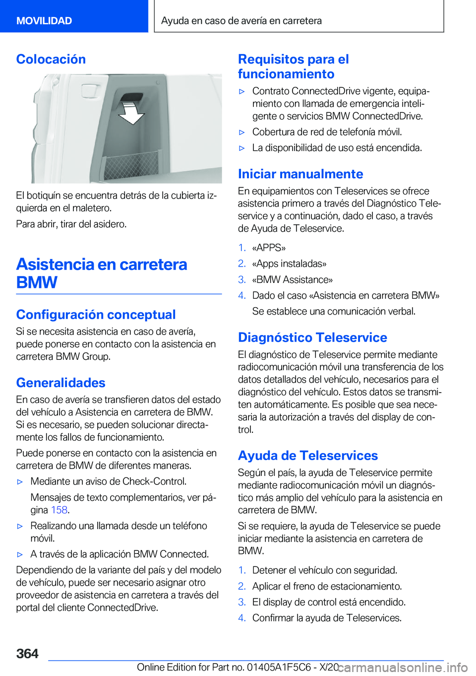 BMW X4 M 2021  Manuales de Empleo (in Spanish) �C�o�l�o�c�a�c�i�