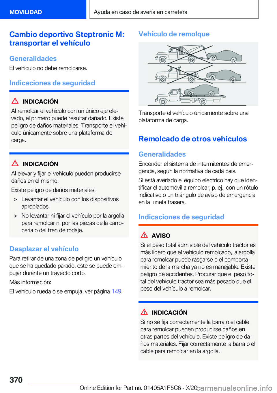 BMW X4 M 2021  Manuales de Empleo (in Spanish) �C�a�m�b�i�o��d�e�p�o�r�t�i�v�o��S�t�e�p�t�r�o�n�i�c��M�:
�t�r�a�n�s�p�o�r�t�a�r��e�l��v�e�h�