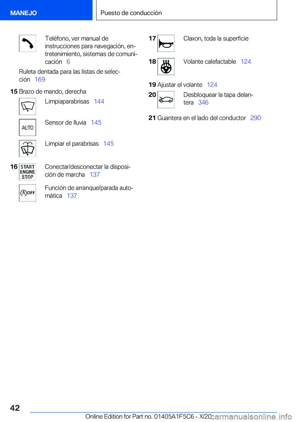 BMW X4 M 2021  Manuales de Empleo (in Spanish) �T�e�l�