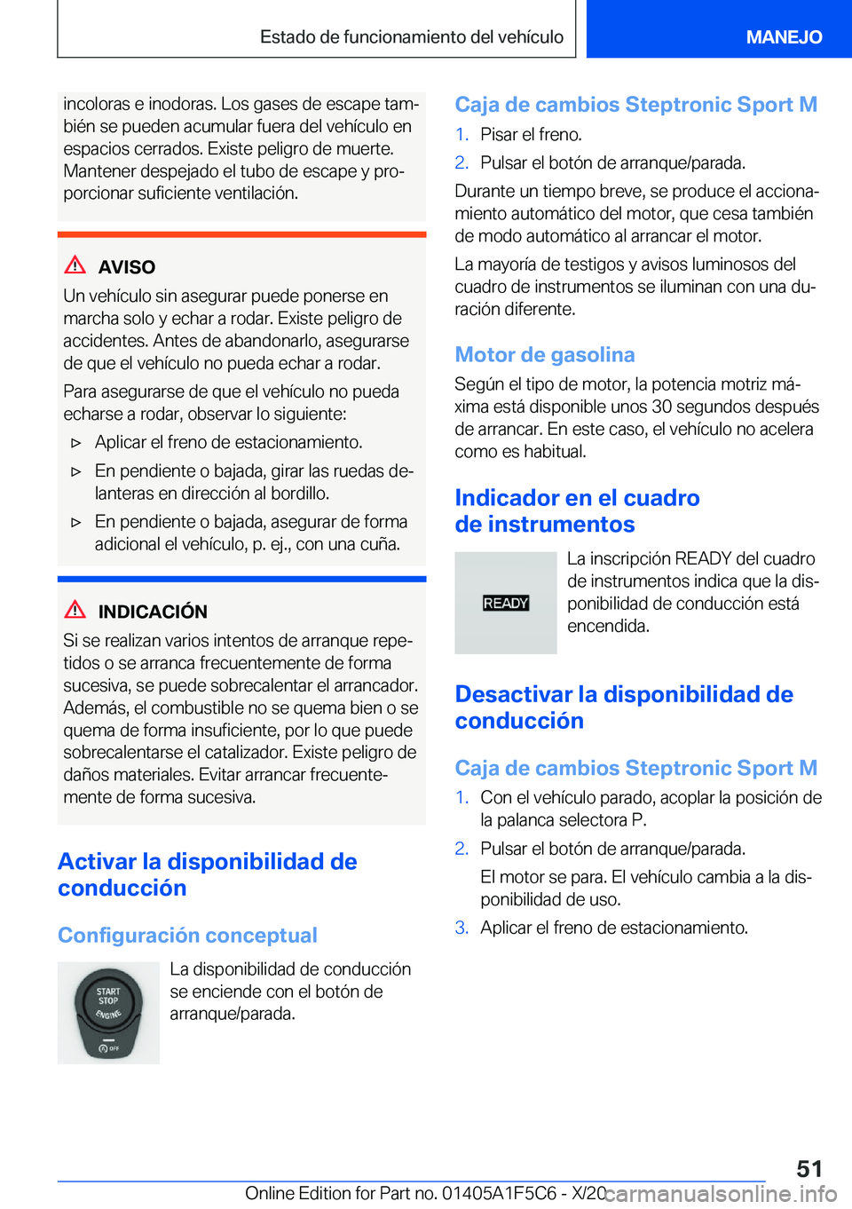 BMW X4 M 2021  Manuales de Empleo (in Spanish) �i�n�c�o�l�o�r�a�s��e��i�n�o�d�o�r�a�s�.��L�o�s��g�a�s�e�s��d�e��e�s�c�a�p�e��t�a�mª�b�i�