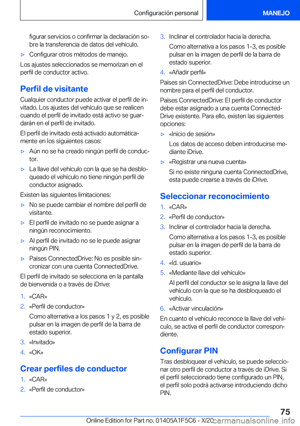BMW X4 M 2021  Manuales de Empleo (in Spanish) �f�i�g�u�r�a�r��s�e�r�v�i�c�i�o�s��o��c�o�n�f�i�r�m�a�r��l�a��d�e�c�l�a�r�a�c�i�
