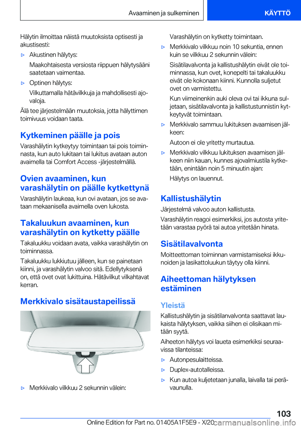 BMW X4 M 2021  Omistajan Käsikirja (in Finnish) �H�