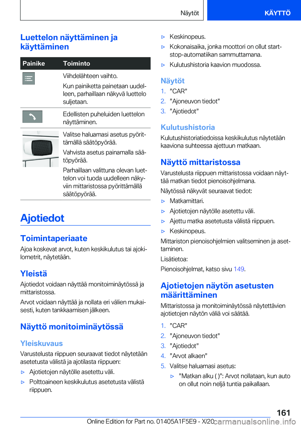 BMW X4 M 2021  Omistajan Käsikirja (in Finnish) �L�u�e�t�t�e�l�o�n��n�