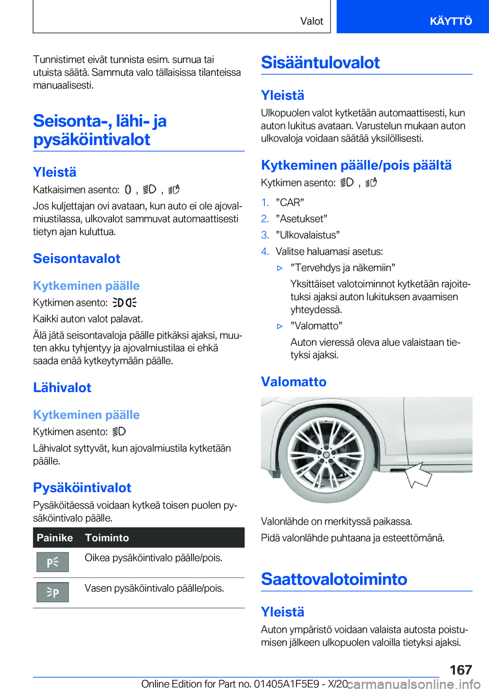 BMW X4 M 2021  Omistajan Käsikirja (in Finnish) �T�u�n�n�i�s�t�i�m�e�t��e�i�v�