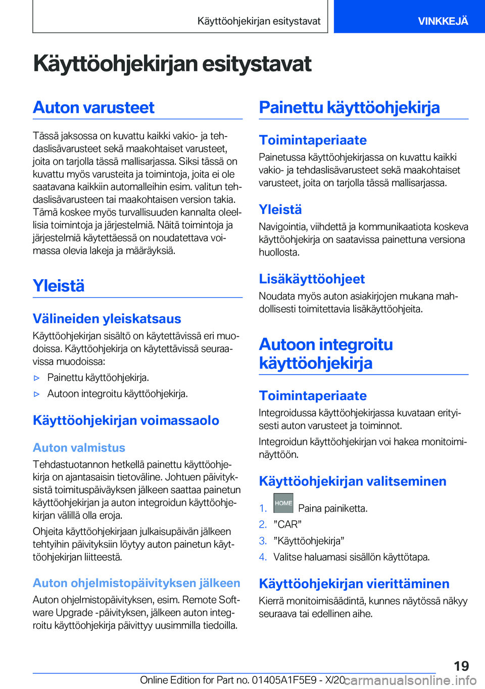 BMW X4 M 2021  Omistajan Käsikirja (in Finnish) �K�