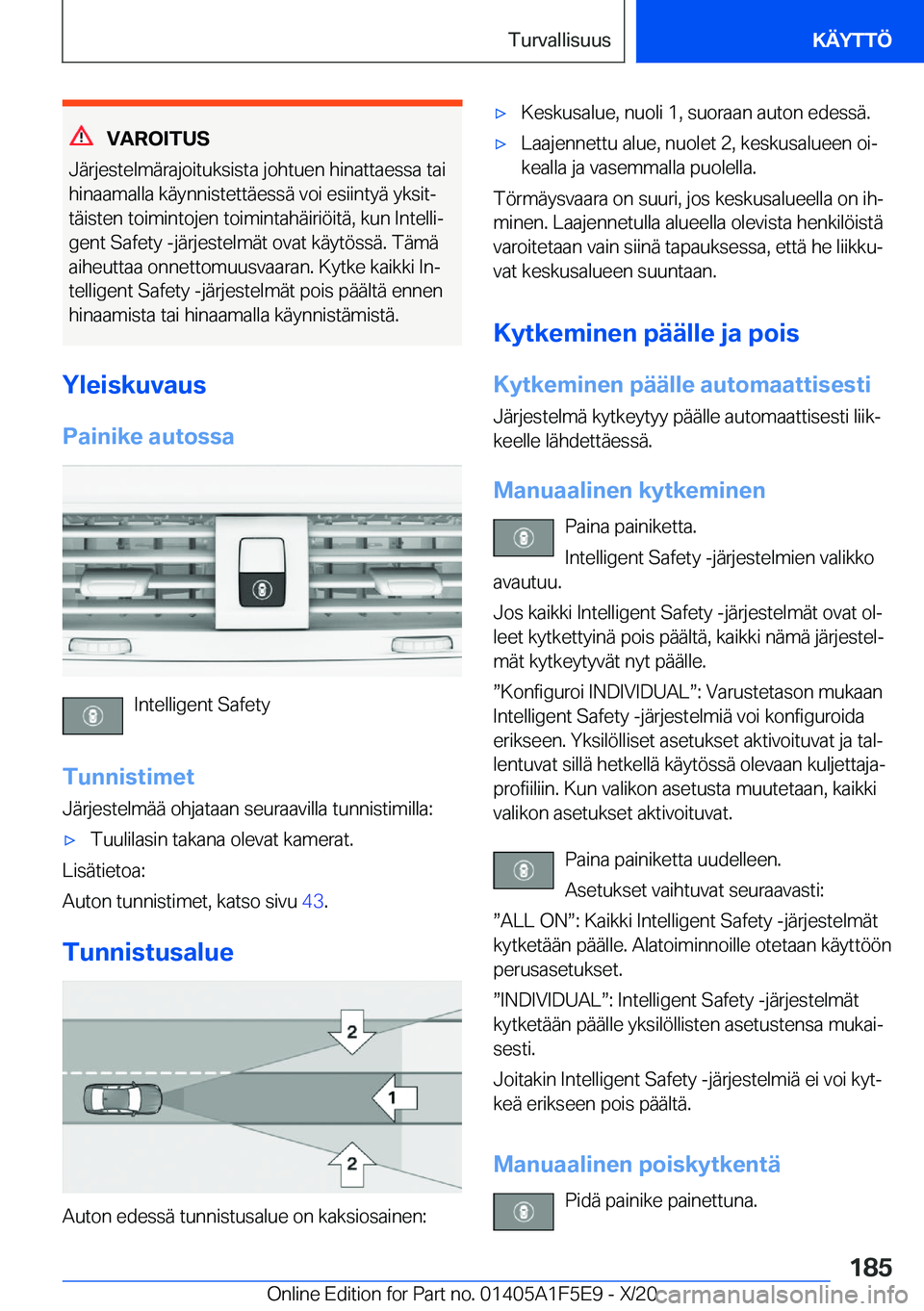 BMW X4 M 2021  Omistajan Käsikirja (in Finnish) �V�A�R�O�I�T�U�S
�J�