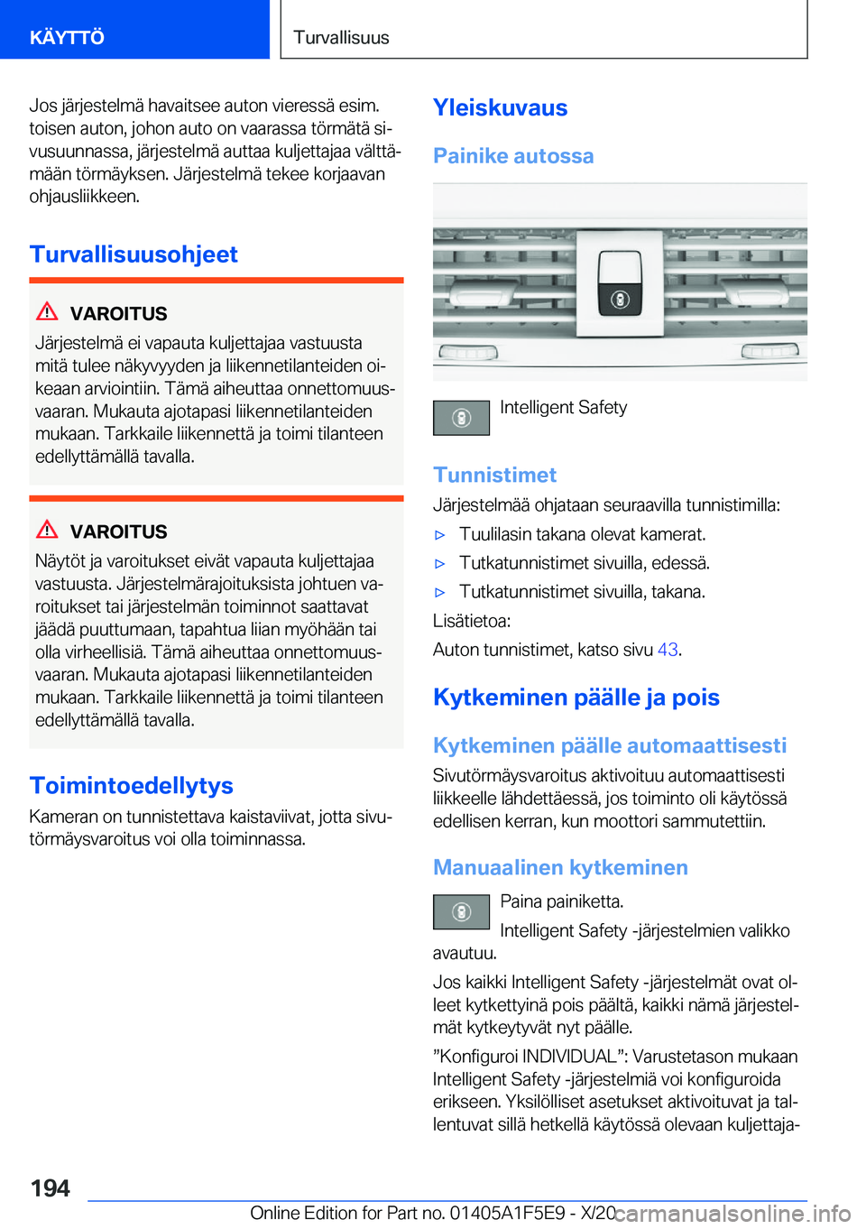BMW X4 M 2021  Omistajan Käsikirja (in Finnish) �J�o�s��j�