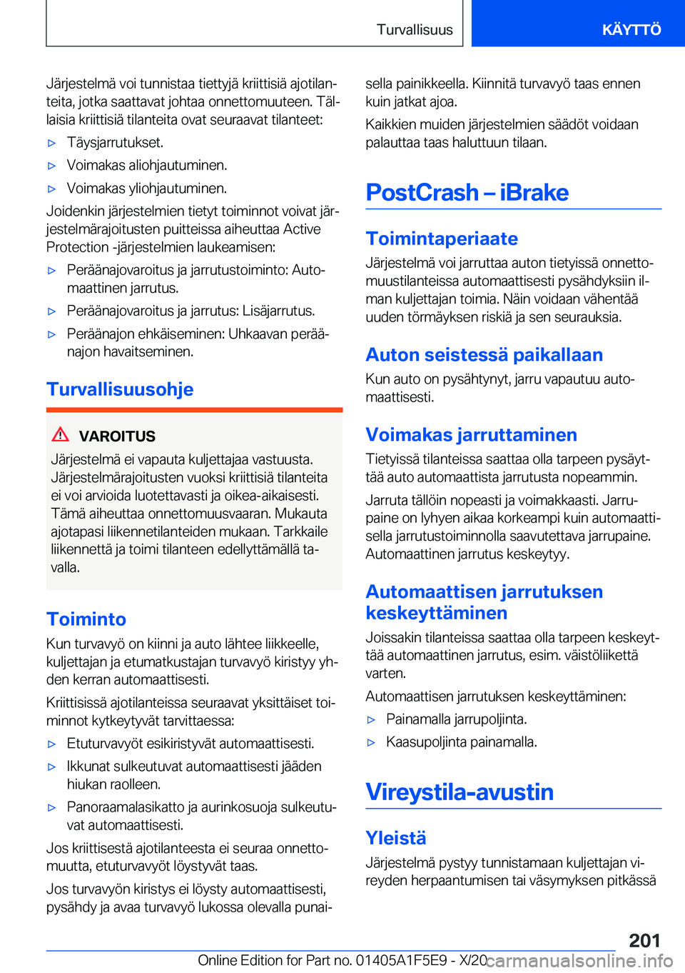 BMW X4 M 2021  Omistajan Käsikirja (in Finnish) �J�