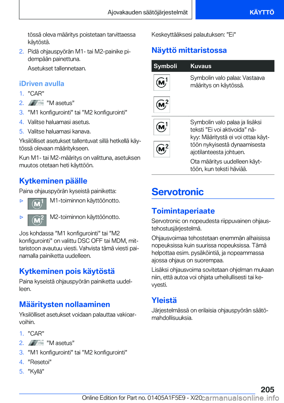 BMW X4 M 2021  Omistajan Käsikirja (in Finnish) �t�