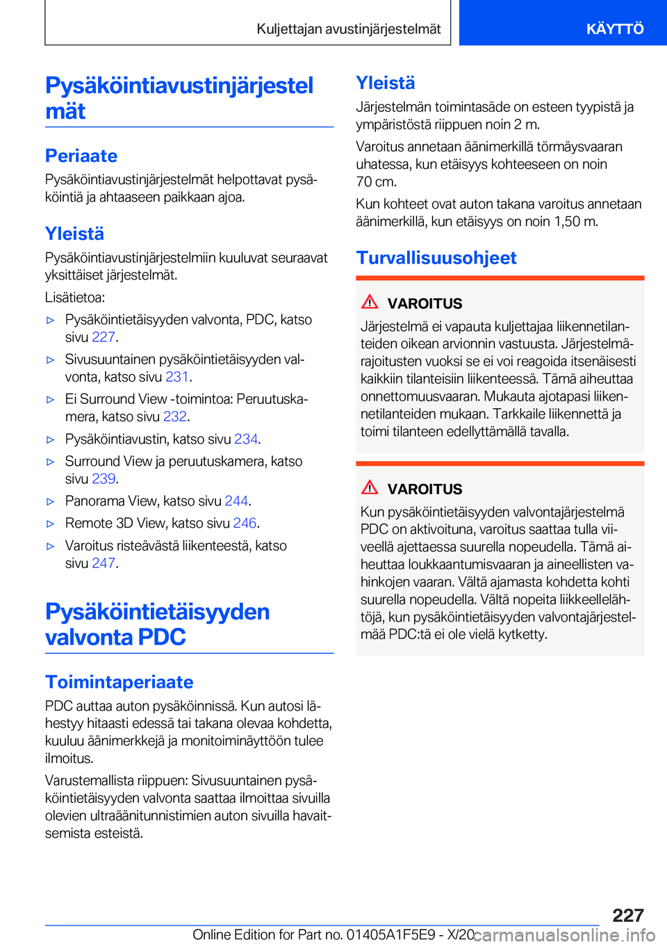 BMW X4 M 2021  Omistajan Käsikirja (in Finnish) �P�y�s�