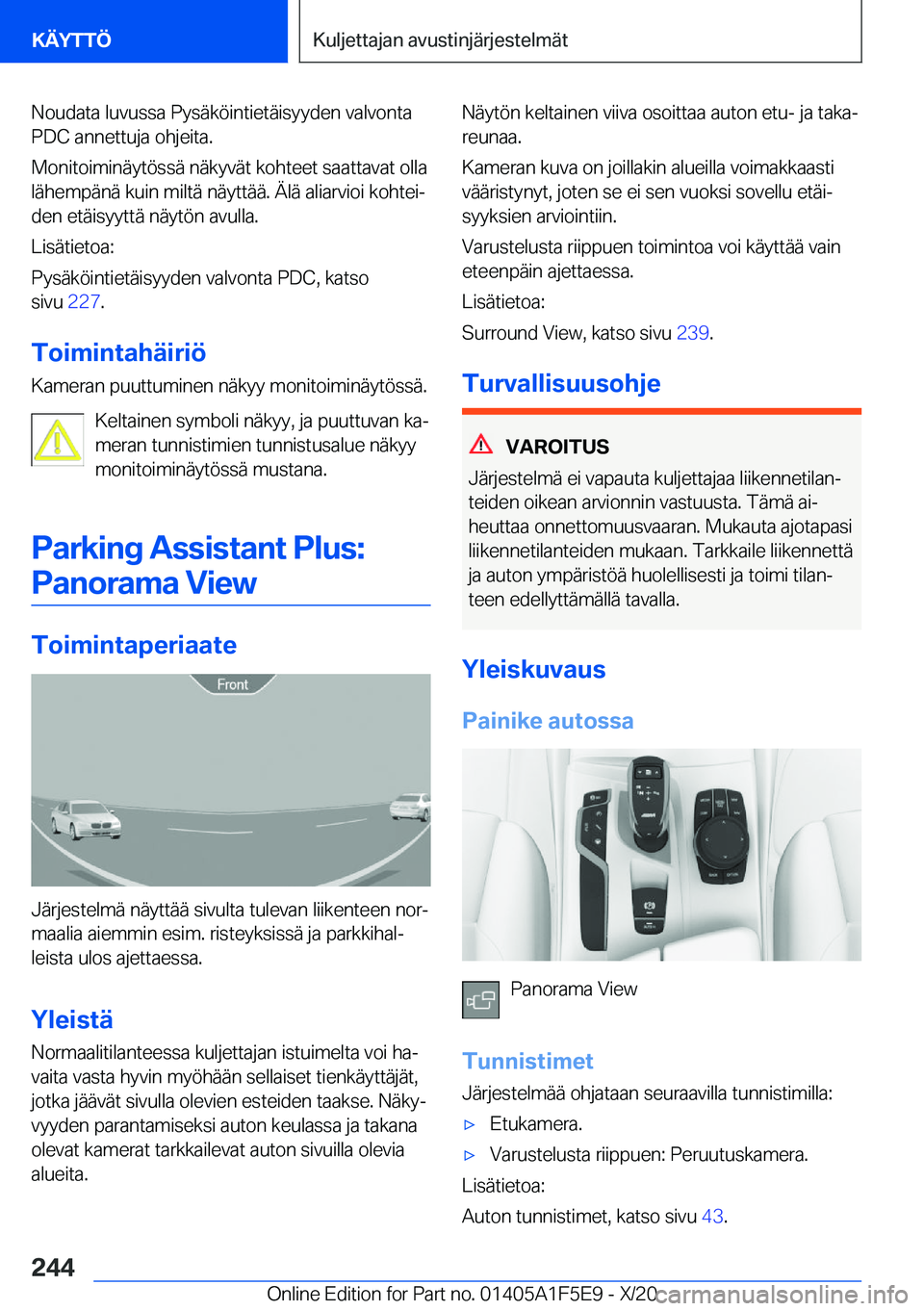 BMW X4 M 2021  Omistajan Käsikirja (in Finnish) �N�o�u�d�a�t�a��l�u�v�u�s�s�a��P�y�s�