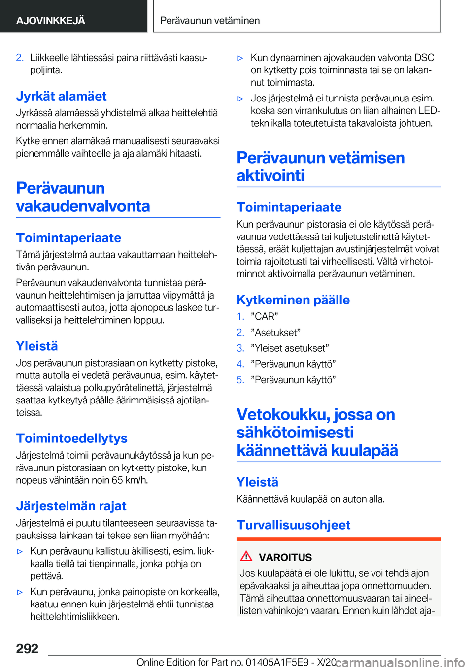 BMW X4 M 2021  Omistajan Käsikirja (in Finnish) �2�.�L�i�i�k�k�e�e�l�l�e��l�