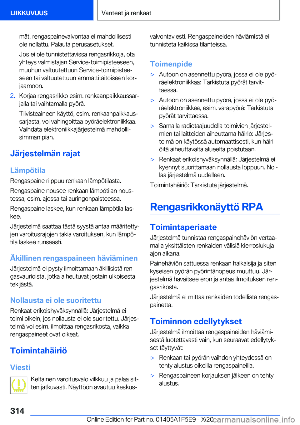 BMW X4 M 2021  Omistajan Käsikirja (in Finnish) �m�