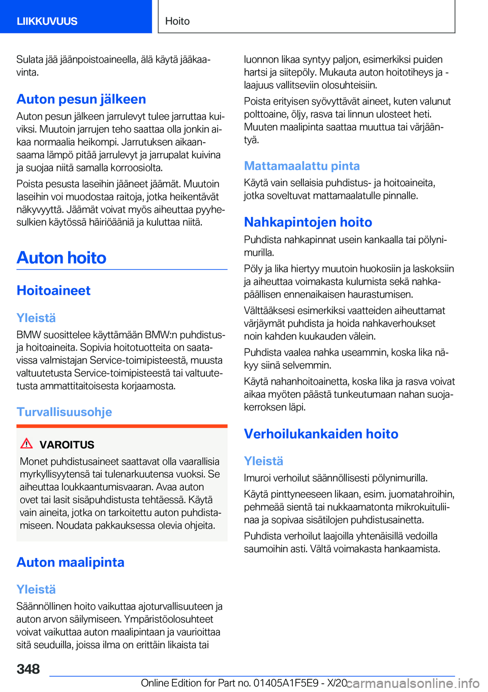 BMW X4 M 2021  Omistajan Käsikirja (in Finnish) �S�u�l�a�t�a��j�
