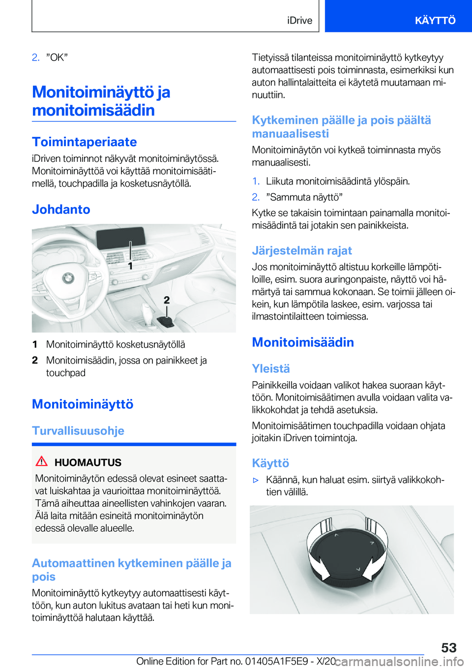 BMW X4 M 2021  Omistajan Käsikirja (in Finnish) �2�.w�O�Kw
�M�o�n�i�t�o�i�m�i�n�