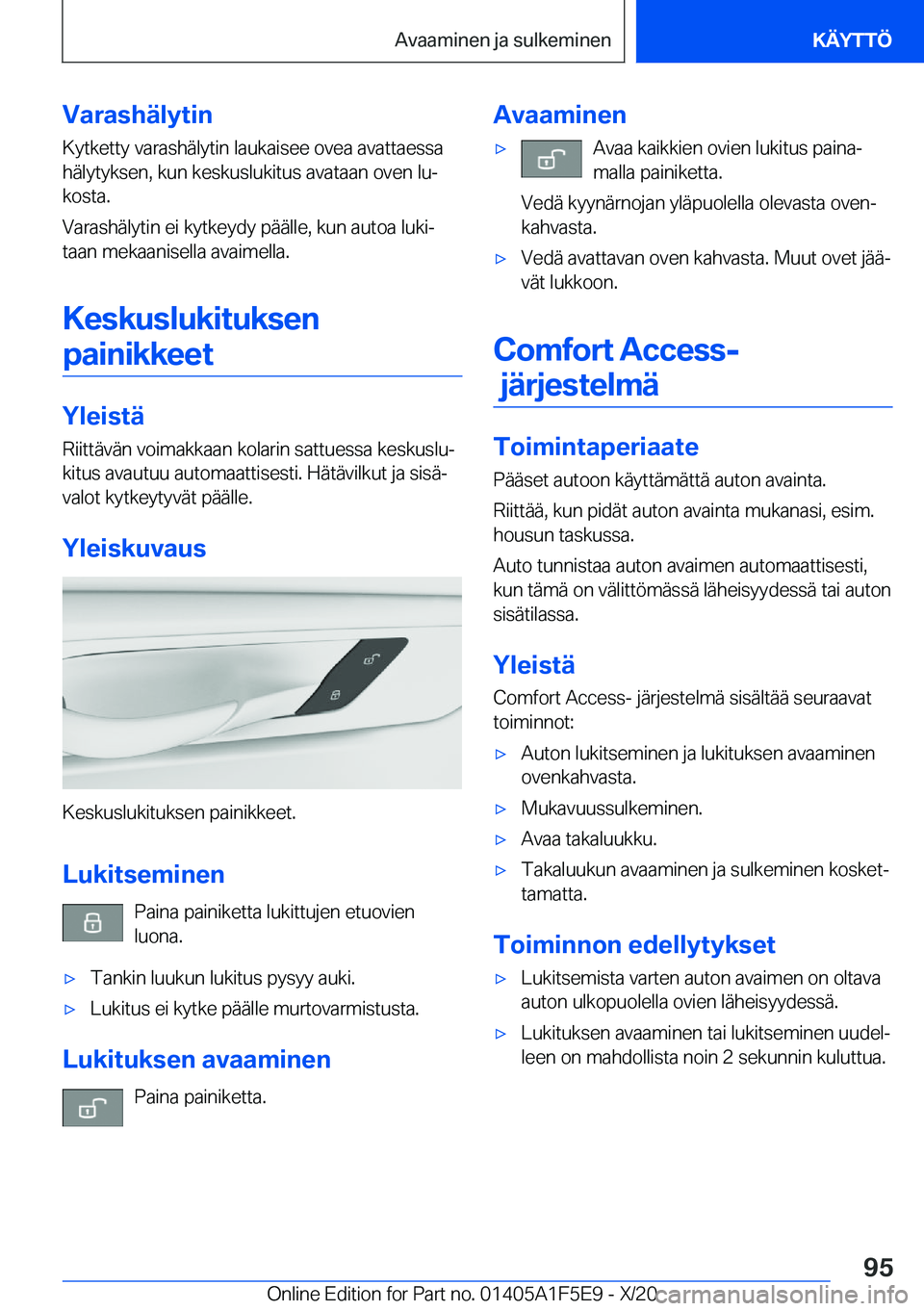BMW X4 M 2021  Omistajan Käsikirja (in Finnish) �V�a�r�a�s�h�