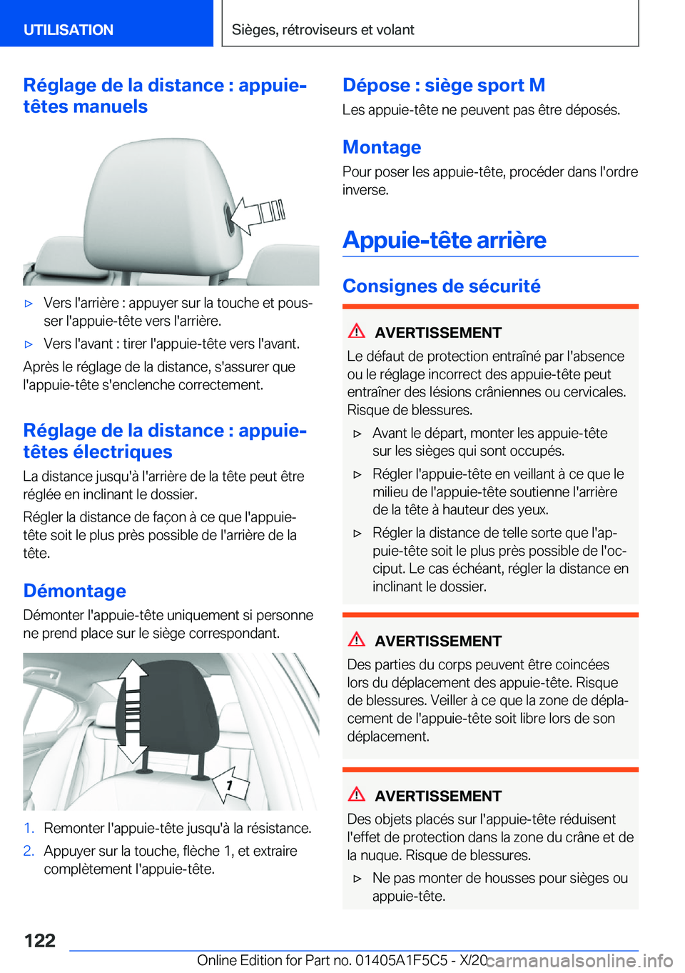 BMW X4 M 2021  Notices Demploi (in French) �R�é�g�l�a�g�e��d�e��l�a��d�i�s�t�a�n�c�e��:��a�p�p�u�i�e�-
�t�ê�t�e�s��m�a�n�u�e�l�s'x�V�e�r�s��l�'�a�r�r�i�è�r�e��:��a�p�p�u�y�e�r��s�u�r��l�a��t�o�u�c�h�e��e�t��p�o�u�sj �