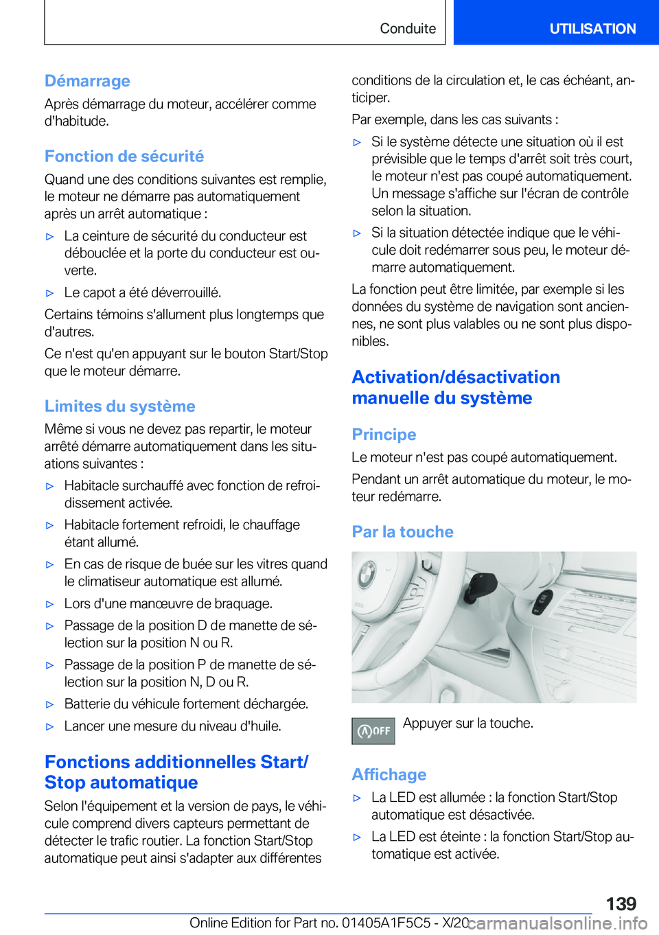 BMW X4 M 2021  Notices Demploi (in French) �D�é�m�a�r�r�a�g�e
�A�p�r�è�s��d�é�m�a�r�r�a�g�e��d�u��m�o�t�e�u�r�,��a�c�c�é�l�é�r�e�r��c�o�m�m�e �d�'�h�a�b�i�t�u�d�e�.
�F�o�n�c�t�i�o�n��d�e��s�é�c�u�r�i�t�é �Q�u�a�n�d��u�n�e��