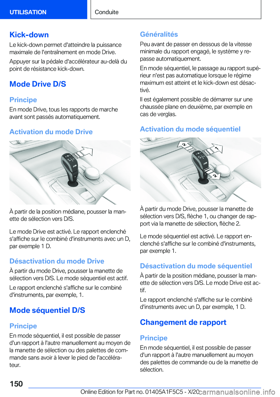 BMW X4 M 2021  Notices Demploi (in French) �K�i�c�k�-�d�o�w�n
�L�e��k�i�c�k�-�d�o�w�n��p�e�r�m�e�t��d�'�a�t�t�e�i�n�d�r�e��l�a��p�u�i�s�s�a�n�c�e
�m�a�x�i�m�a�l�e��d�e��l�'�e�n�t�r�a�