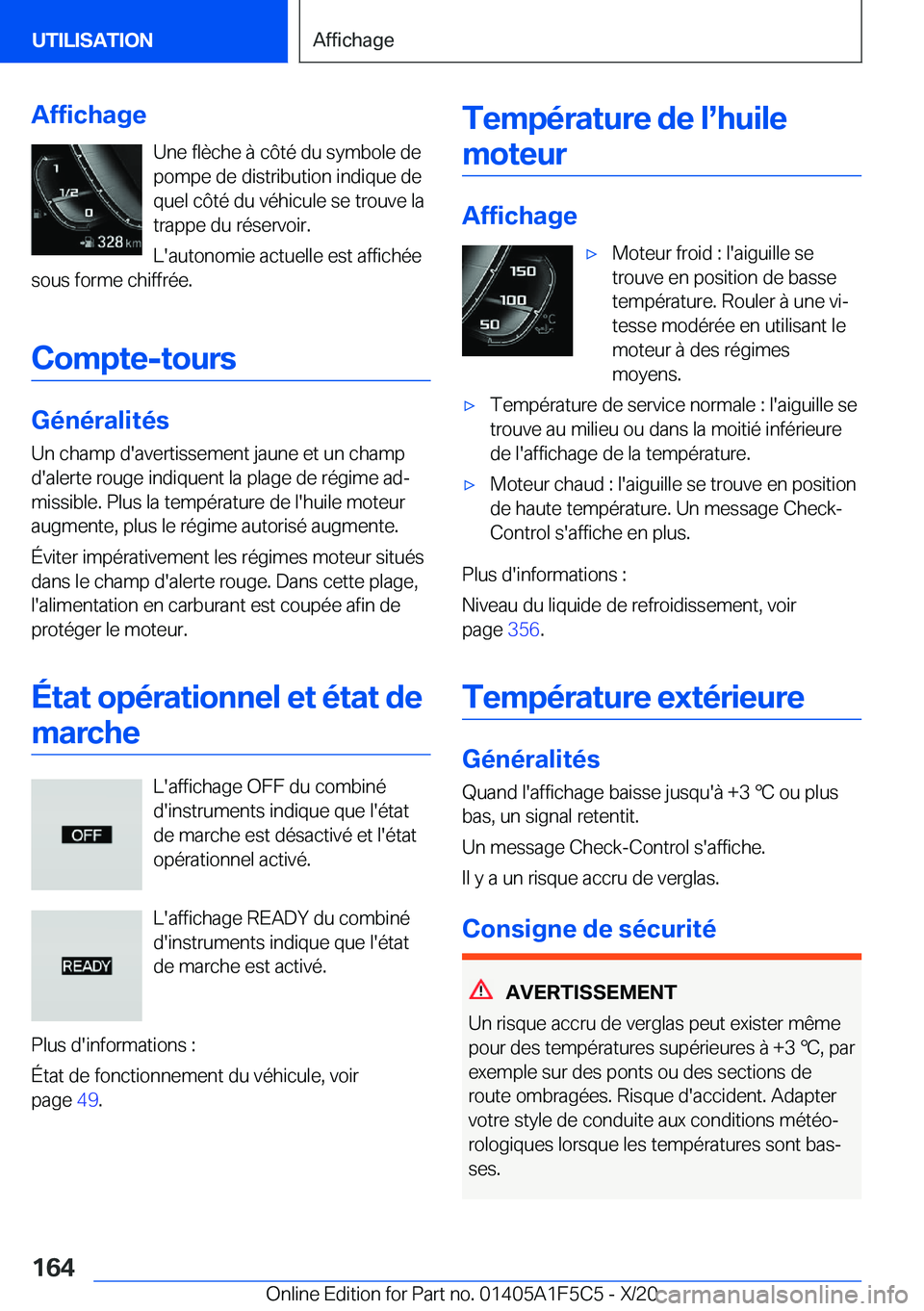 BMW X4 M 2021  Notices Demploi (in French) �A�f�f�i�c�h�a�g�e�U�n�e��f�l�è�c�h�e��