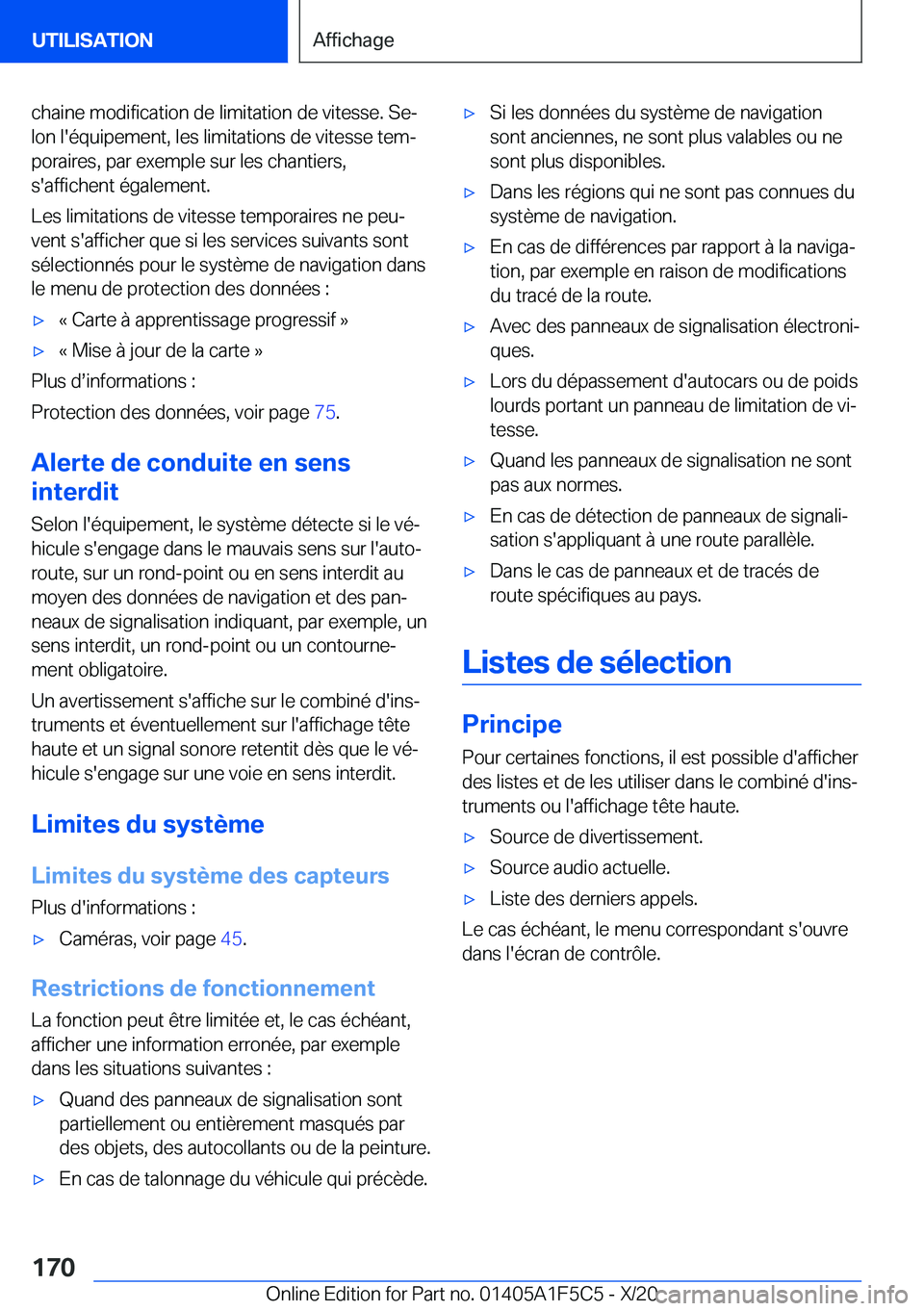 BMW X4 M 2021  Notices Demploi (in French) �c�h�a�i�n�e��m�o�d�i�f�i�c�a�t�i�o�n��d�e��l�i�m�i�t�a�t�i�o�n��d�e��v�i�t�e�s�s�e�.��S�ej�l�o�n��l�'�é�q�u�i�p�e�m�e�n�t�,��l�e�s��l�i�m�i�t�a�t�i�o�n�s��d�e��v�i�t�e�s�s�e��t�e�m
