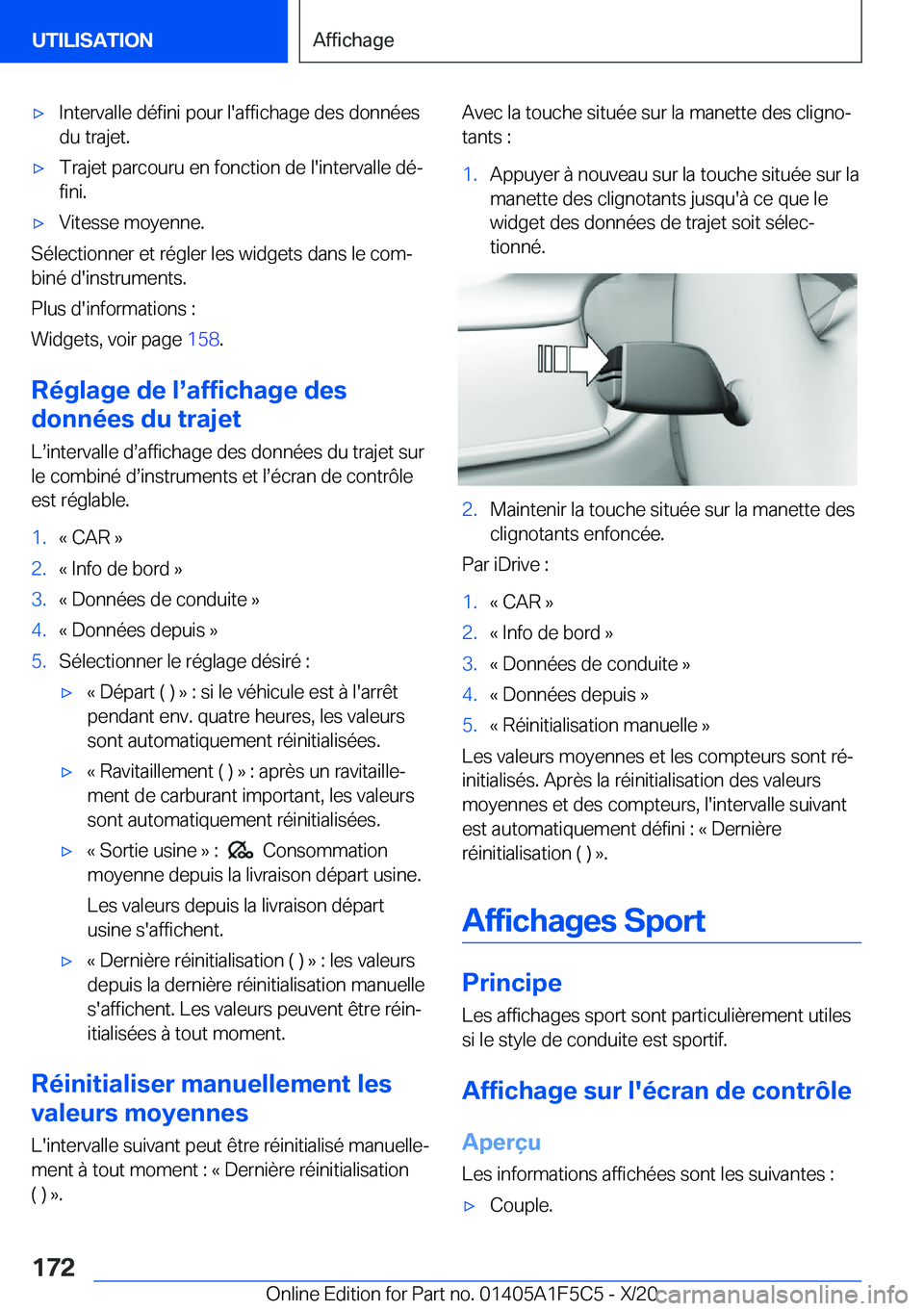 BMW X4 M 2021  Notices Demploi (in French) 'x�I�n�t�e�r�v�a�l�l�e��d�é�f�i�n�i��p�o�u�r��l�'�a�f�f�i�c�h�a�g�e��d�e�s��d�o�n�n�é�e�s
�d�u��t�r�a�j�e�t�.'x�T�r�a�j�e�t��p�a�r�c�o�u�r�u��e�n��f�o�n�c�t�i�o�n��d�e��l�'