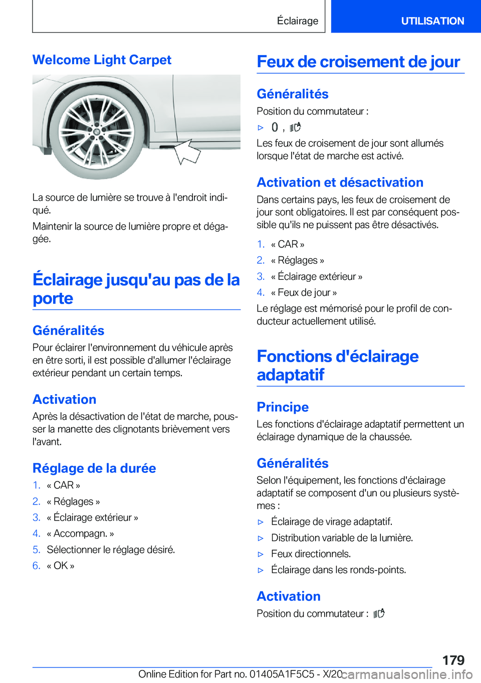 BMW X4 M 2021  Notices Demploi (in French) �W�e�l�c�o�m�e��L�i�g�h�t��C�a�r�p�e�t
�L�a��s�o�u�r�c�e��d�e��l�u�m�i�è�r�e��s�e��t�r�o�u�v�e��