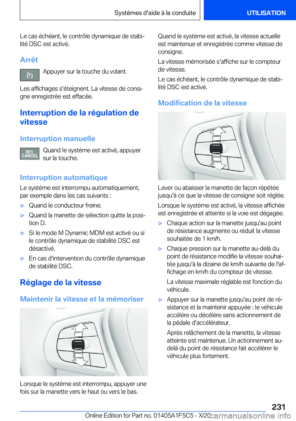 BMW X4 M 2021  Notices Demploi (in French) �L�e��c�a�s��é�c�h�é�a�n�t�,��l�e��c�o�n�t�r�