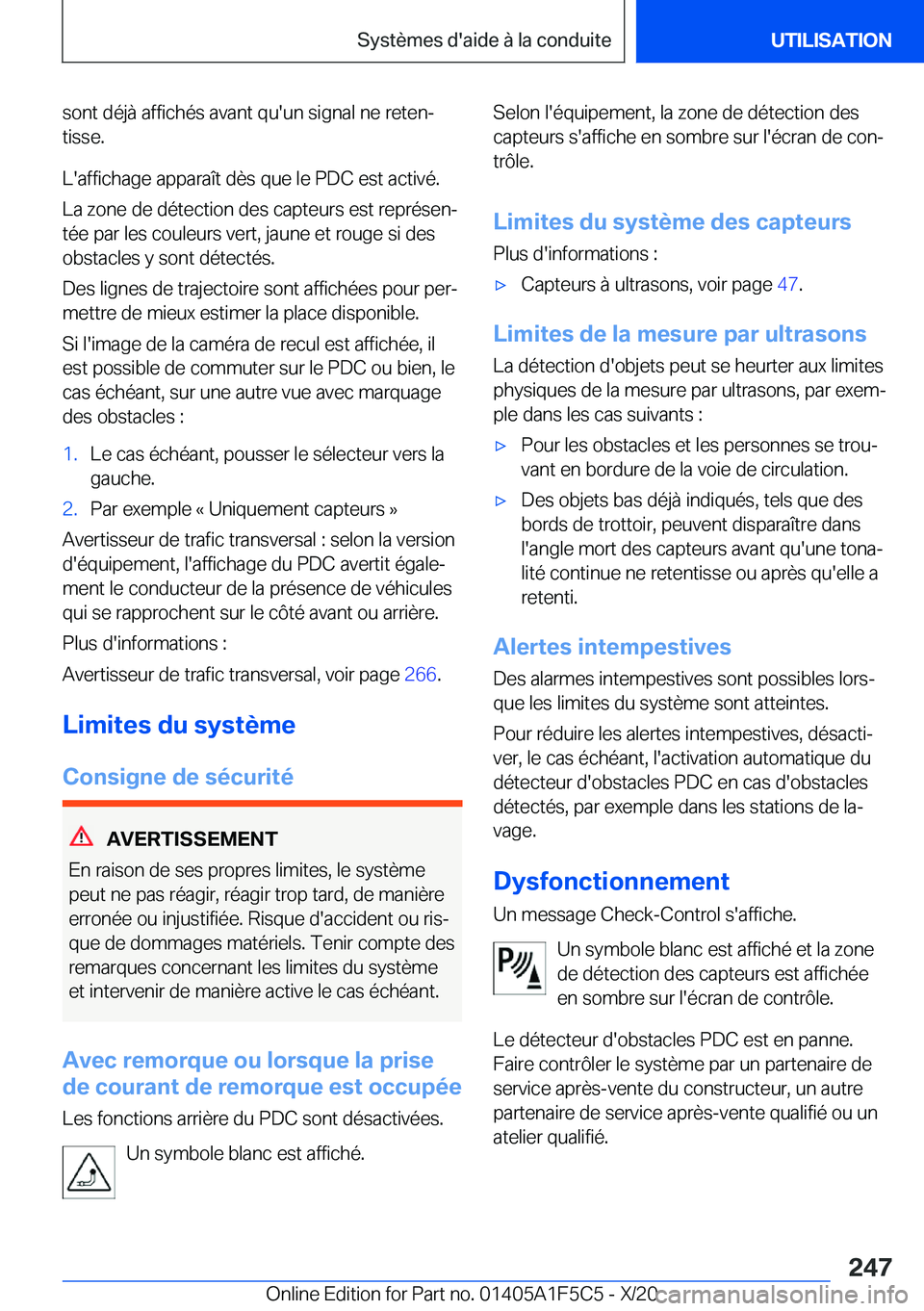 BMW X4 M 2021  Notices Demploi (in French) �s�o�n�t��d�é�j�