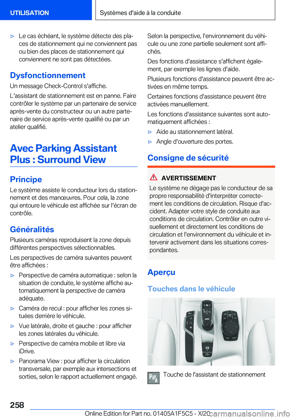 BMW X4 M 2021  Notices Demploi (in French) 'x�L�e��c�a�s��é�c�h�é�a�n�t�,��l�e��s�y�s�t�è�m�e��d�é�t�e�c�t�e��d�e�s��p�l�aj
�c�e�s��d�e��s�t�a�t�i�o�n�n�e�m�e�n�t��q�u�i��n�e��c�o�n�v�i�e�n�n�e�n�t��p�a�s �o�u��b�i�e�n�