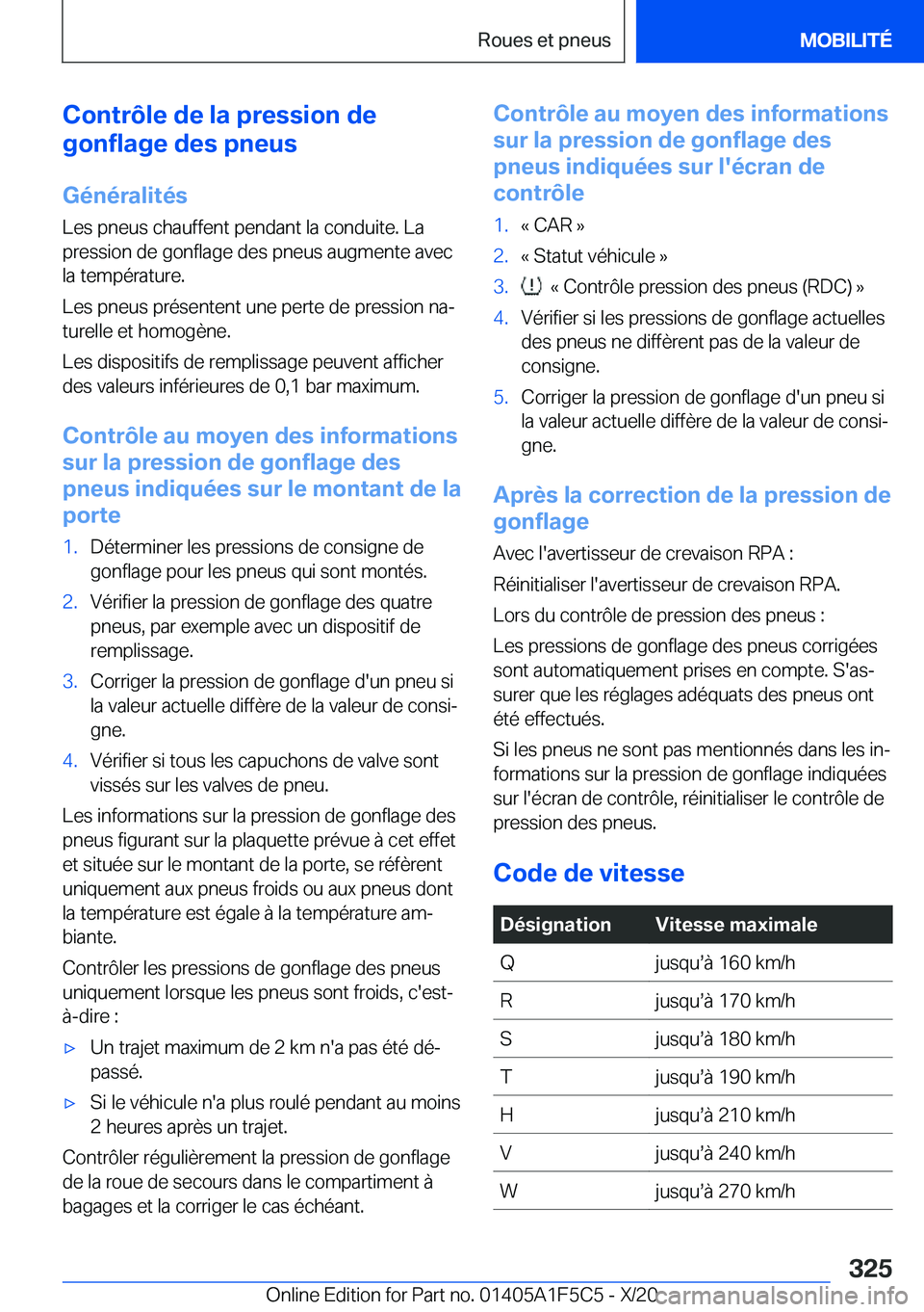 BMW X4 M 2021  Notices Demploi (in French) �C�o�n�t�r�