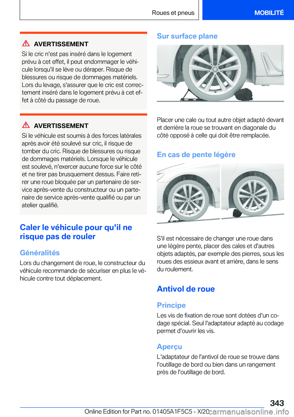 BMW X4 M 2021  Notices Demploi (in French) �A�V�E�R�T�I�S�S�E�M�E�N�T
�S�i��l�e��c�r�i�c��n�'�e�s�t��p�a�s��i�n�s�é�r�é��d�a�n�s��l�e��l�o�g�e�m�e�n�t
�p�r�é�v�u��