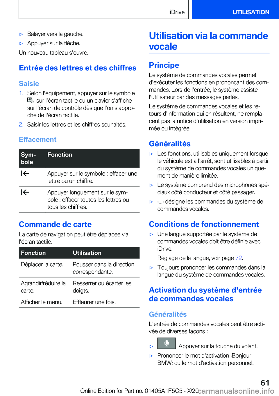 BMW X4 M 2021  Notices Demploi (in French) 'x�B�a�l�a�y�e�r��v�e�r�s��l�a��g�a�u�c�h�e�.'x�A�p�p�u�y�e�r��s�u�r��l�a��f�l�è�c�h�e�.
�U�n��n�o�u�v�e�a�u��t�a�b�l�e�a�u��s�'�o�u�v�r�e�.
�E�n�t�r�é�e��d�e�s��l�e�t�t�r�e�s
