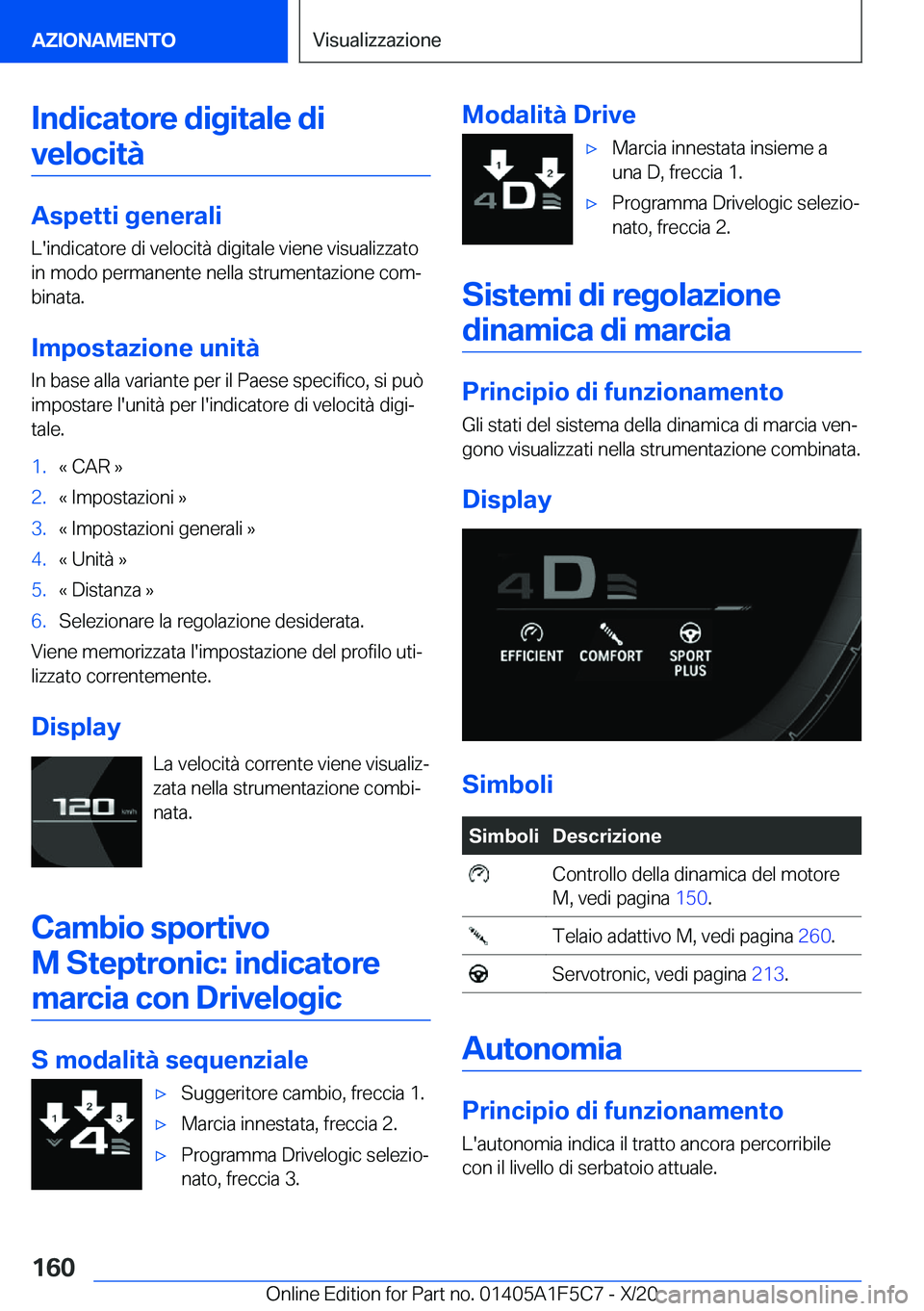 BMW X4 M 2021  Libretti Di Uso E manutenzione (in Italian) �I�n�d�i�c�a�t�o�r�e��d�i�g�i�t�a�l�e��d�i�v�e�l�o�c�i�t�