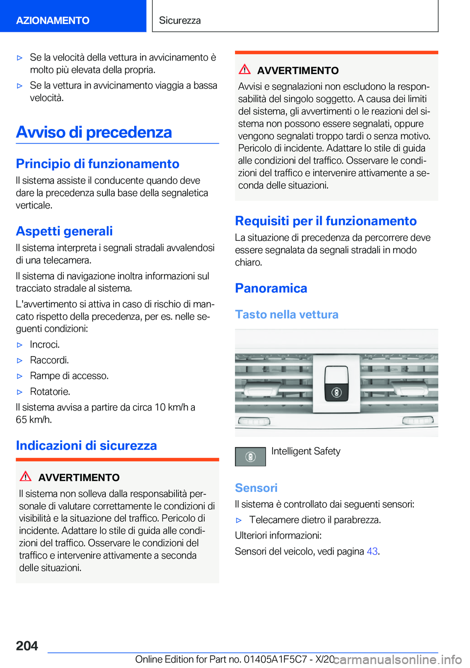 BMW X4 M 2021  Libretti Di Uso E manutenzione (in Italian) 'x�S�e��l�a��v�e�l�o�c�i�t�